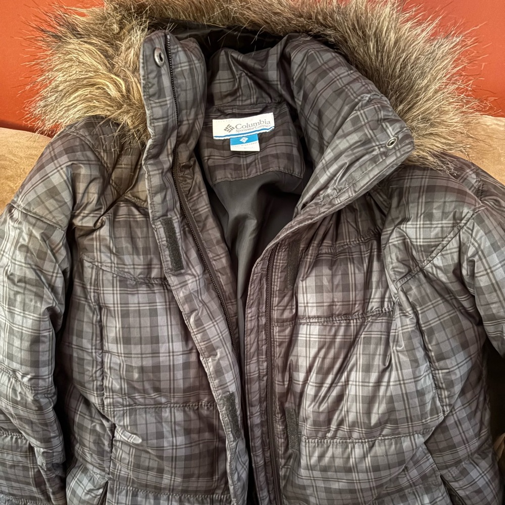 Columbia Gray Plaid Jacket